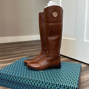 Tory Burch Junction Riding Boot- Tumbled Leather